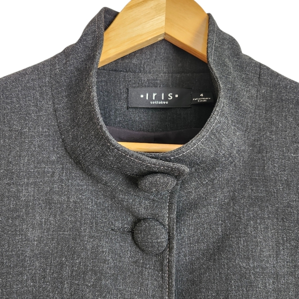 Iris Setlakwe Cropped Gray Jacket Size 4 - Picture 2 of 5
